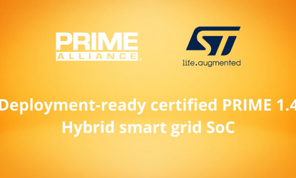 STMicroelectronics first to announce deployment-ready certified PRIME 1.4 Hybrid smart grid SoC at Enlit Europe