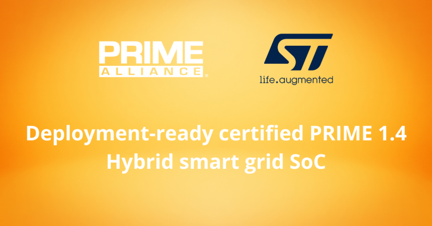 STMicroelectronics first to announce deployment-ready certified PRIME 1.4 Hybrid smart grid SoC at Enlit Europe